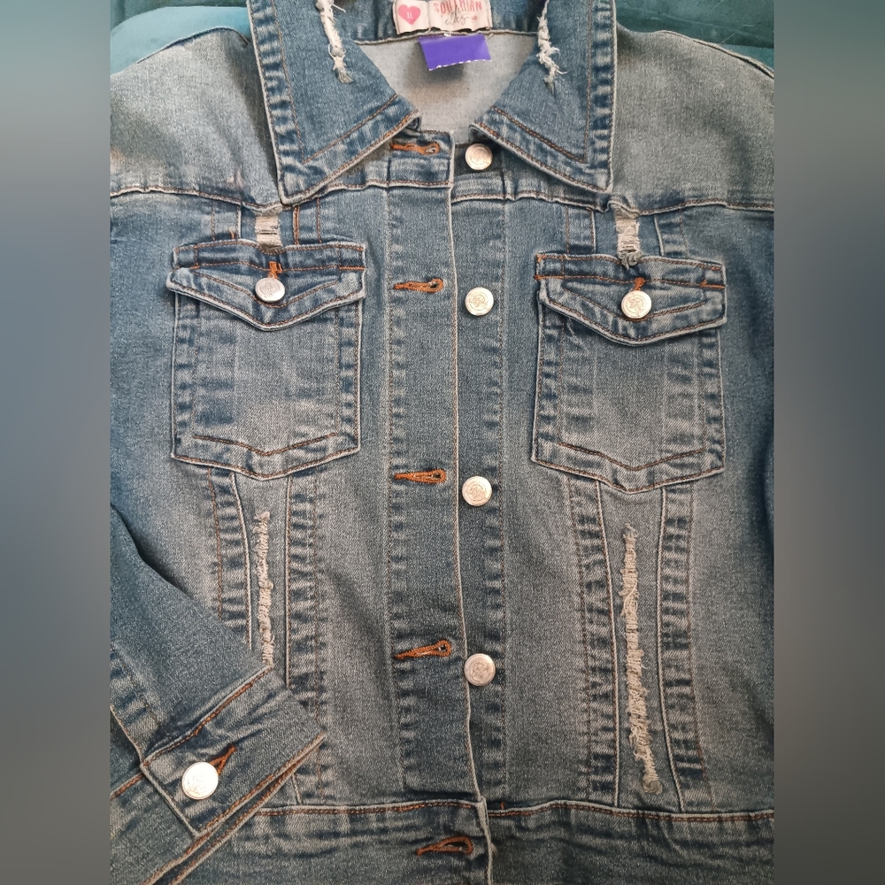 Slayerrr's Customs "Life Is Gucci" Demin Jacket Size XL - Picture 10 of 11